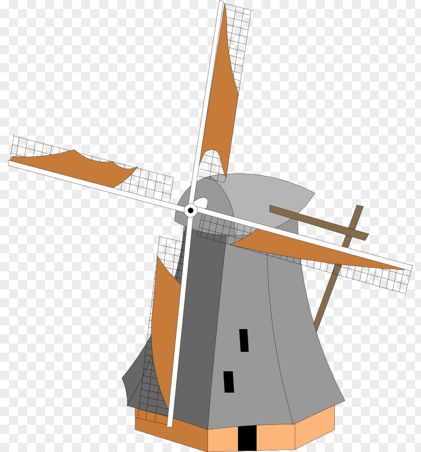 Windmill Public Domain Drawing Clip Art PNG