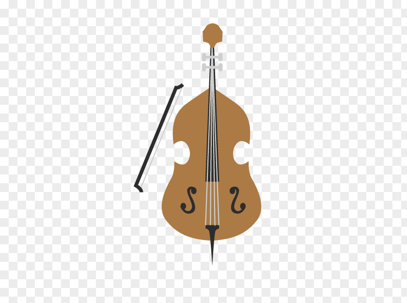 Cartoon Brown Violin Bass Violone Viola Cello PNG