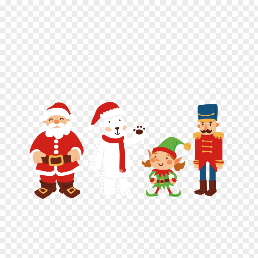 Cute Christmas Elements Santa Claus Euclidean Vector PNG