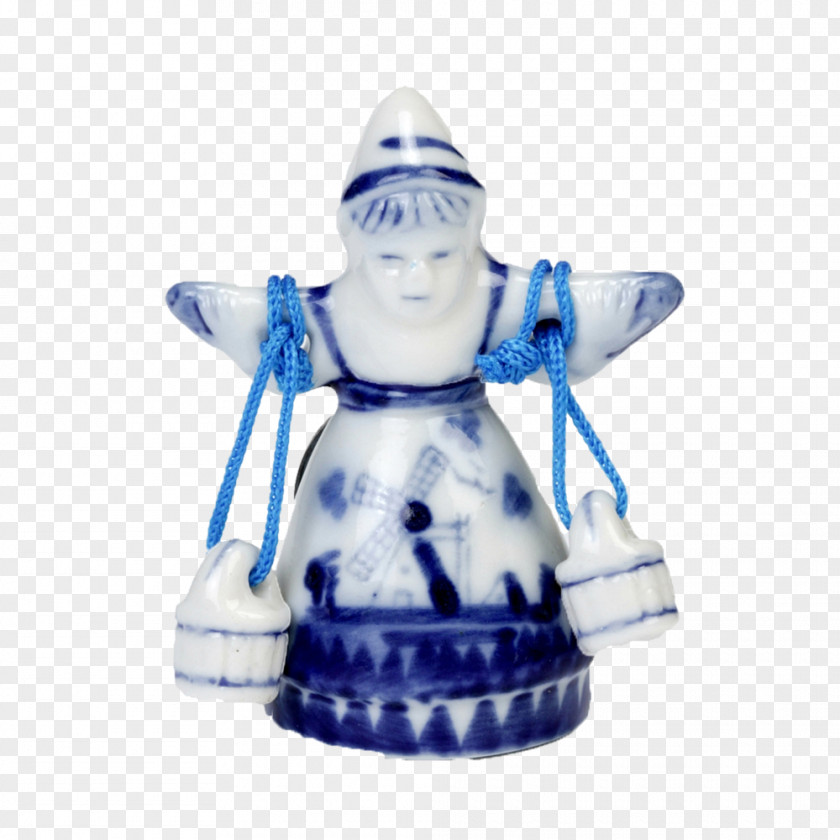 Delftware Figurine Cobalt Blue PNG