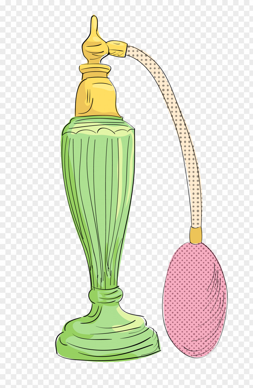 Green Tea Perfume Bottle Clip Art PNG