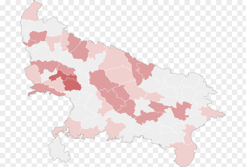 Uttar Pradesh Map Pink M Tuberculosis PNG