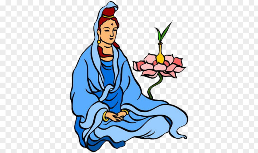 Cartoon Goddess Of Mercy Guanyin Buddhism Bodhisattva PNG