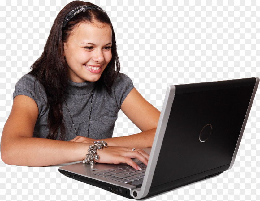 Laptop Computer Woman Image Information Technology PNG