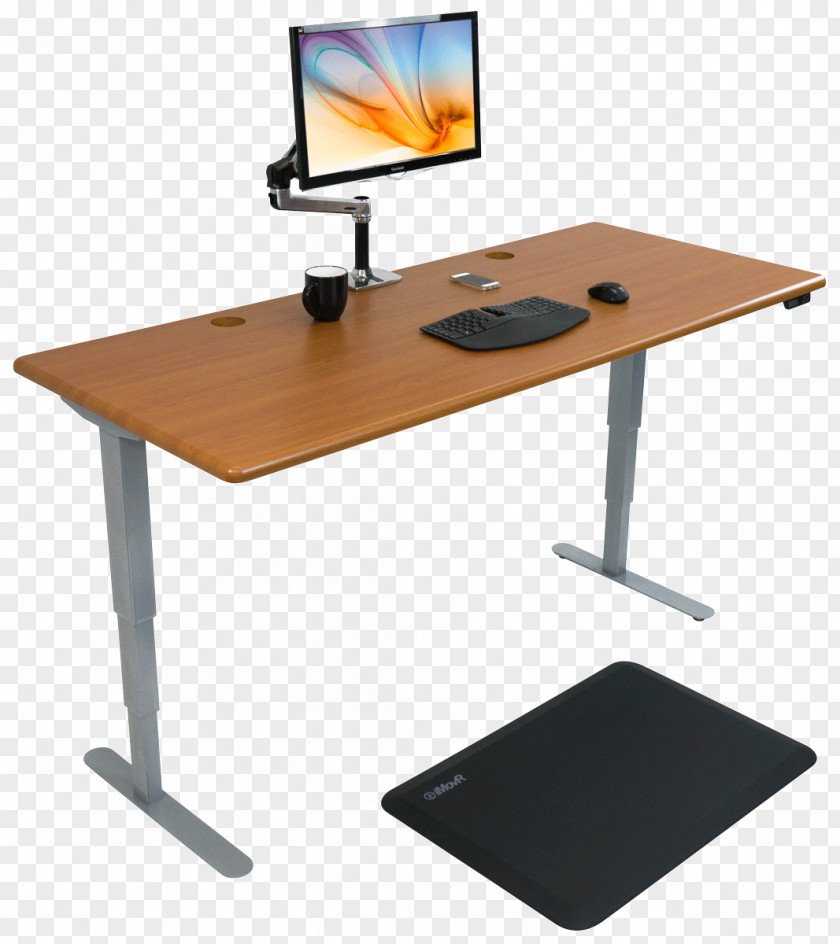 Office Supplies Laptop Table Cartoon PNG