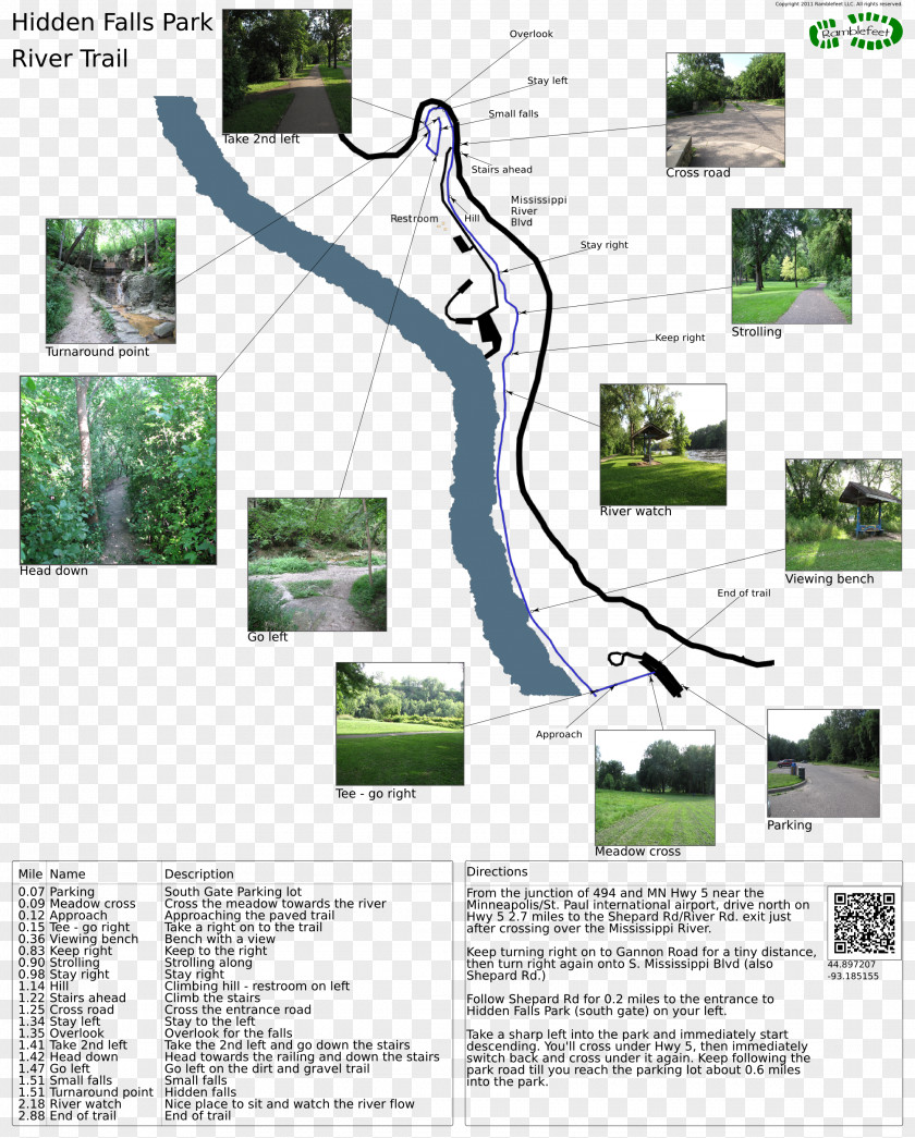 Park Hidden Falls Regional Temperance River State Drive Trail Map PNG