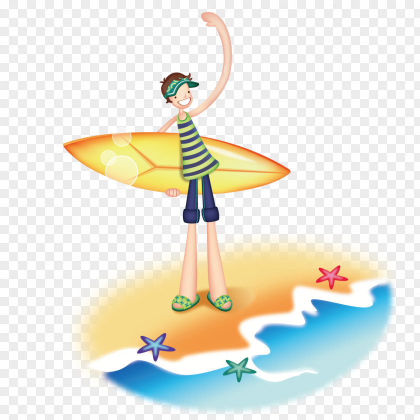 Take Surfing Skateboarding Boy Cartoon Comics Illustration PNG