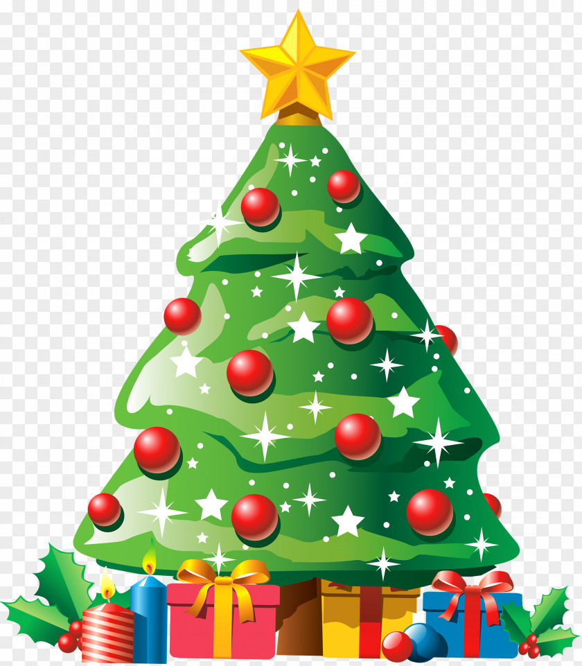 Tree Christmas Gift Clip Art PNG