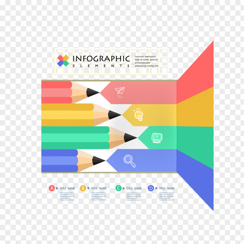 And Vector Color Pencil Icon Infographic PNG