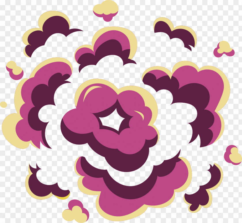 Cool Cartoon Cloud Explosion PNG