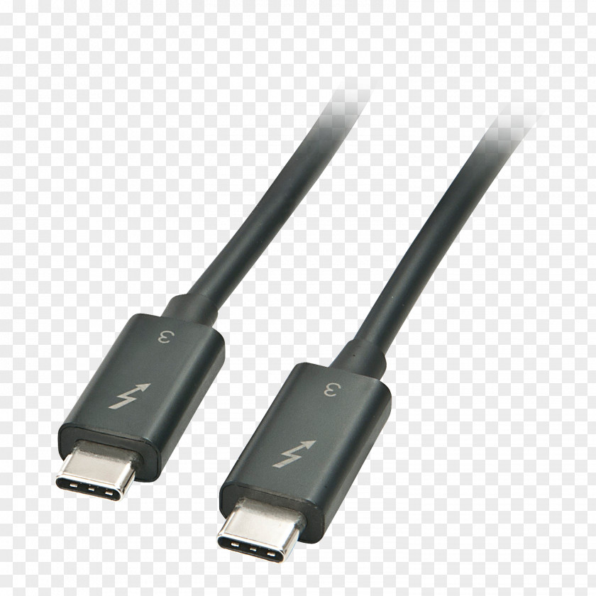 USB 3.1 Thunderbolt Electrical Cable USB-C Lindy Electronics PNG