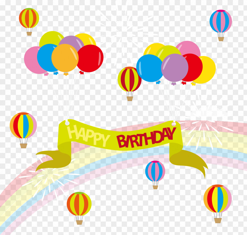 Vector Colorful Balloons Ribbon Balloon Clip Art PNG