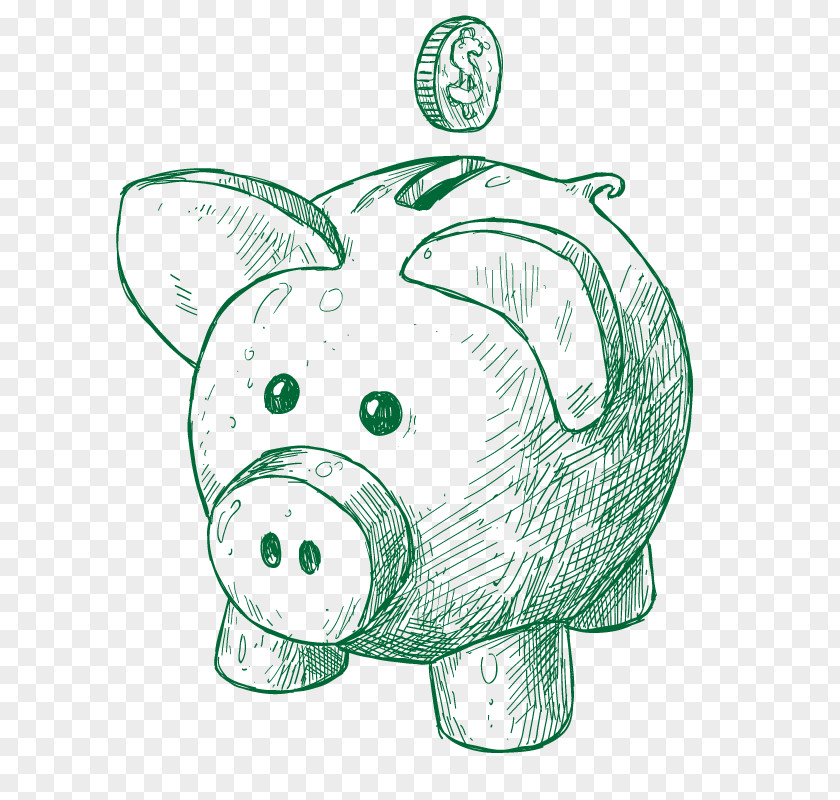 Vector Piggy Bank Saving Euclidean Finance Money PNG