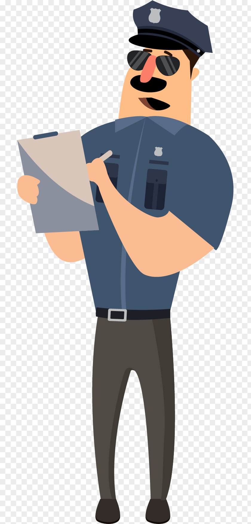 A Recording Officer Police Cartoon PNG