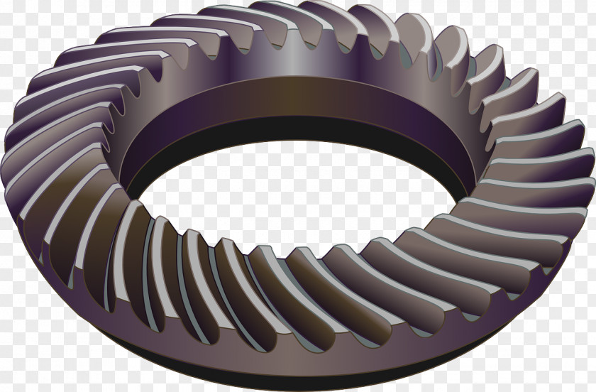Mechanical Spiral Bevel Gear Differential Worm Drive PNG