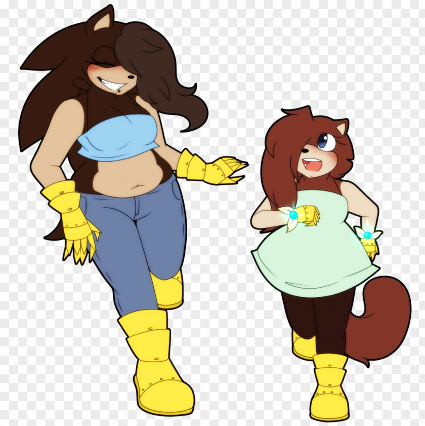 Mother And Daughter Painted DeviantArt Mascot PNG