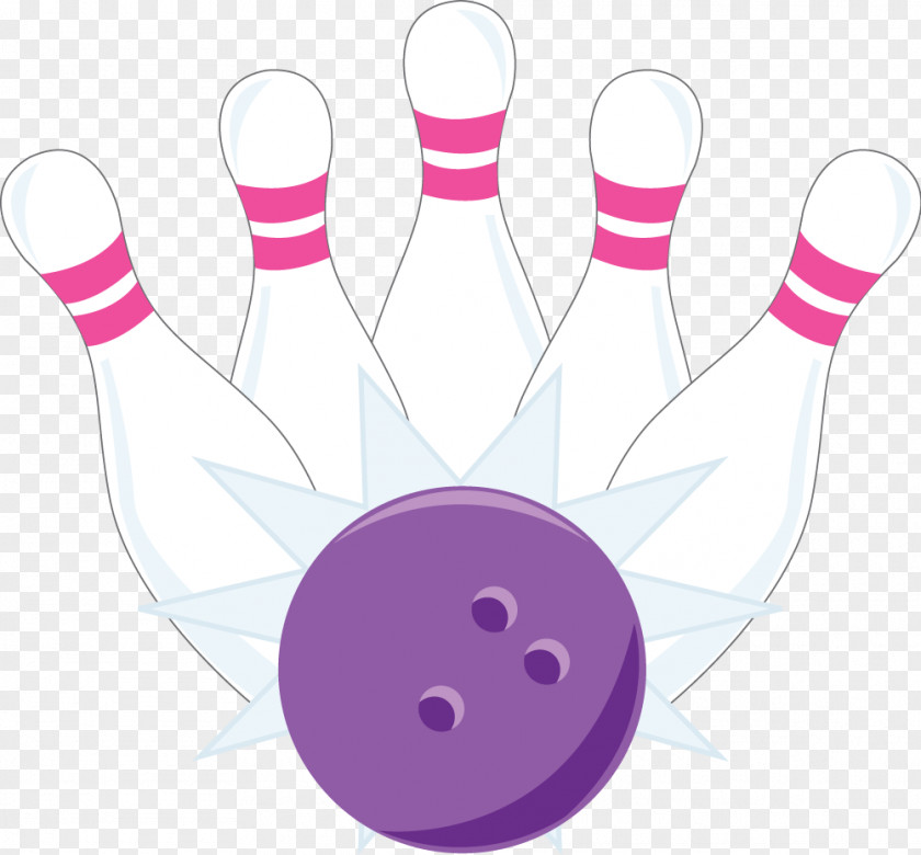 Pink Bowling Cliparts Pin Ten-pin Clip Art PNG