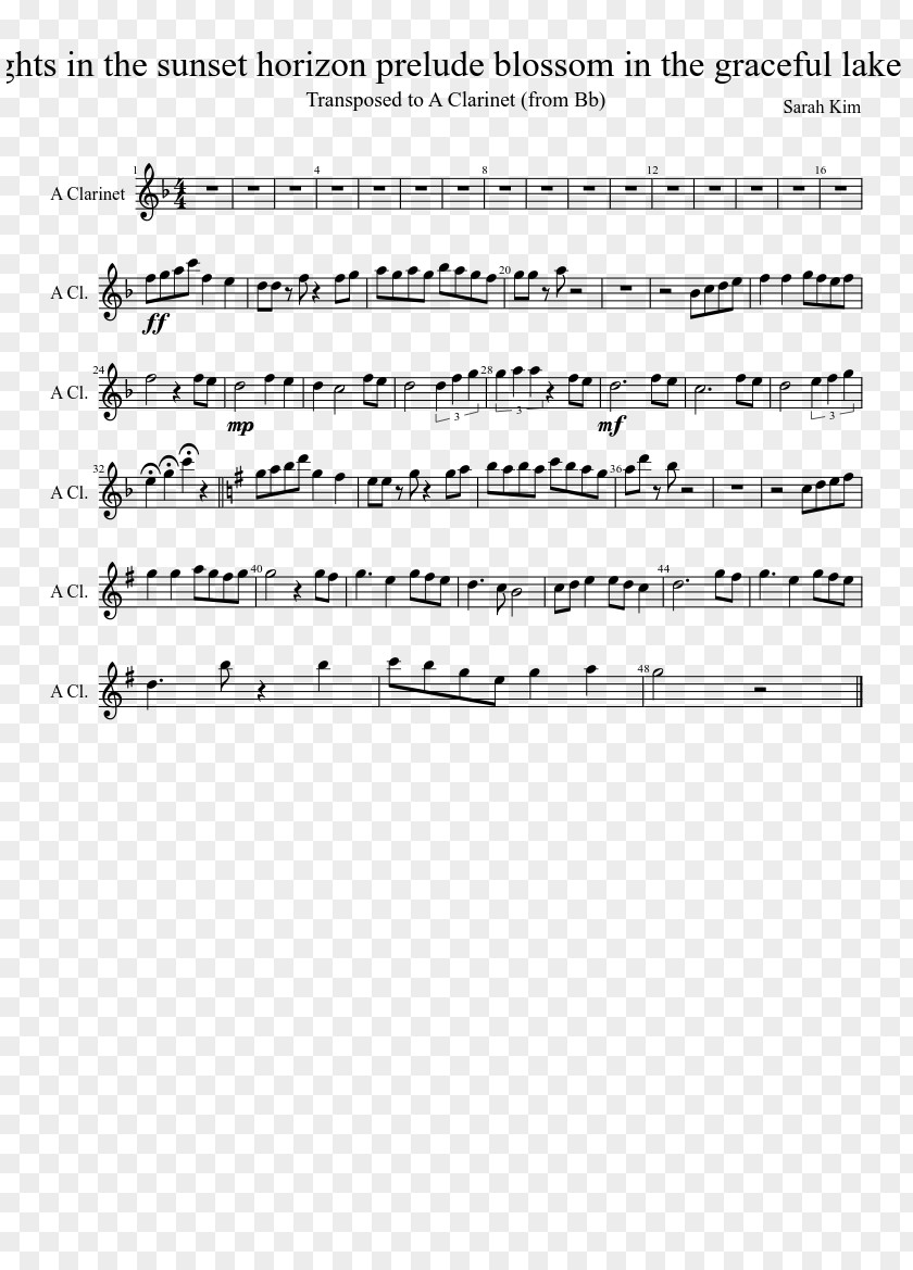Sheet Music Lead Flute PNG sheet , music clipart PNG