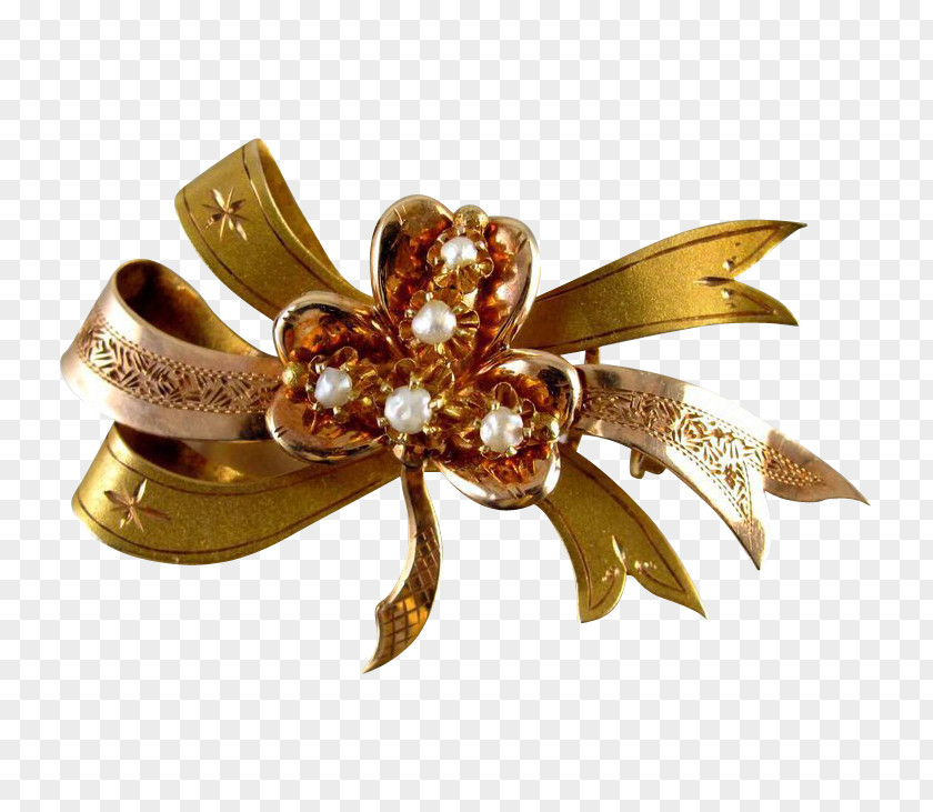 Gold Ribbon Body Jewellery Clothing Accessories Brooch PNG