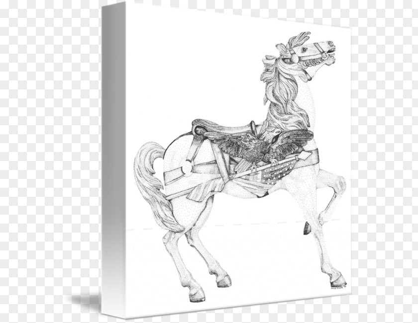 Horse Visual Arts Stippling Sketch PNG