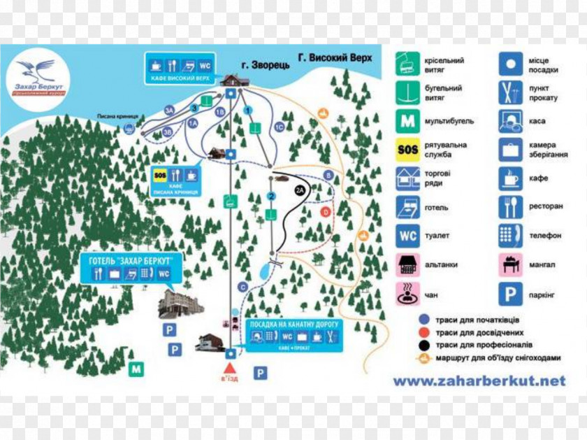 Map Zakhar Berkut Pidyomnyk Ski Resort Slavske PNG
