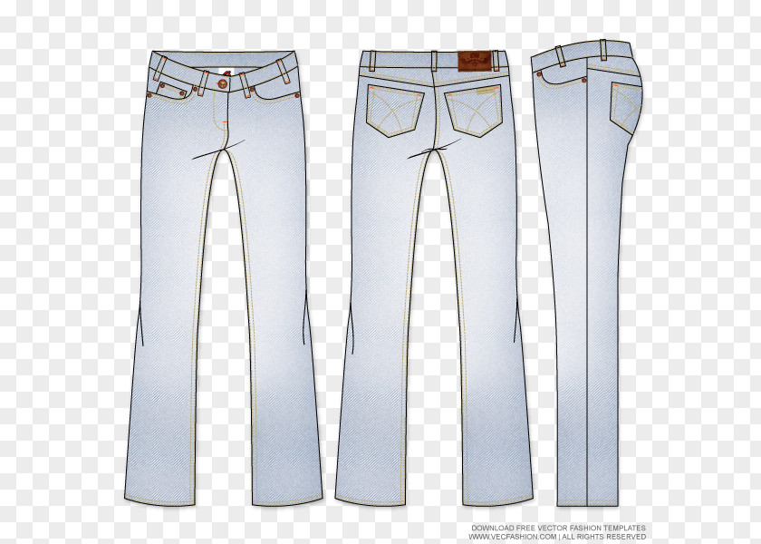 Straight Vector Jeans Denim Pants PNG