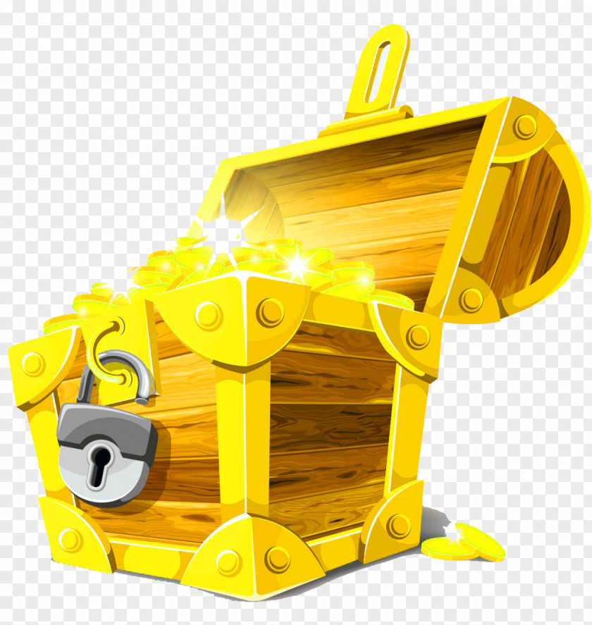 A Box Of Gold Buried Treasure Clip Art PNG