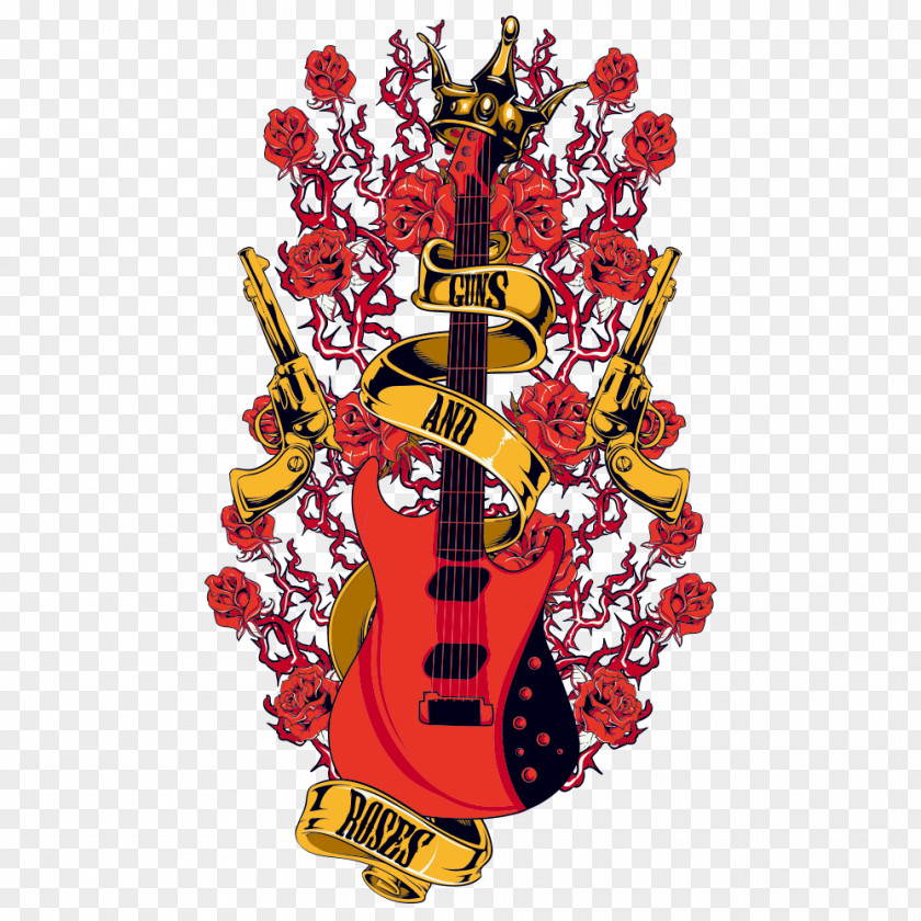 Rock Guitar Illustration PNG