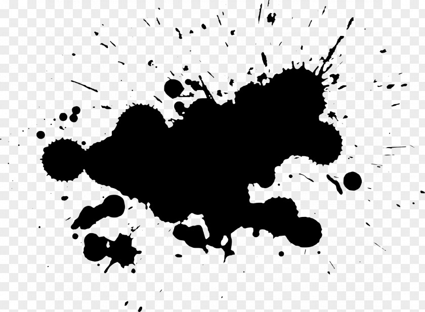 Splatter Desktop Wallpaper Black And White PNG