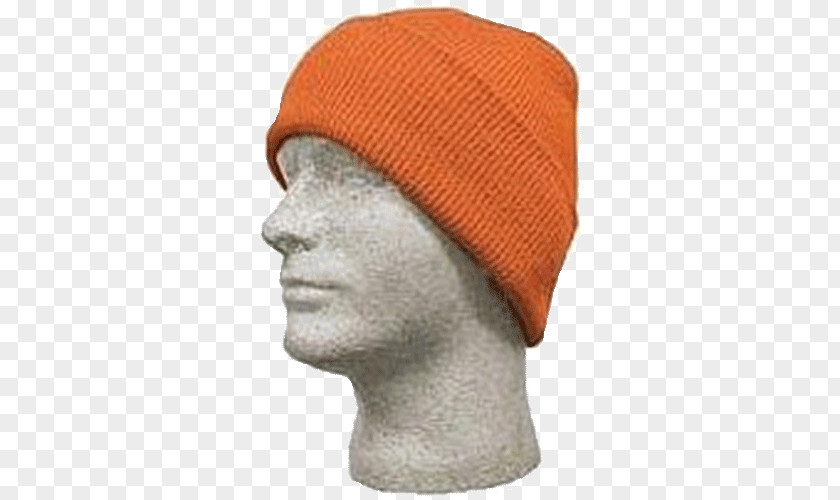 Beanie Knit Cap Safety Orange PNG