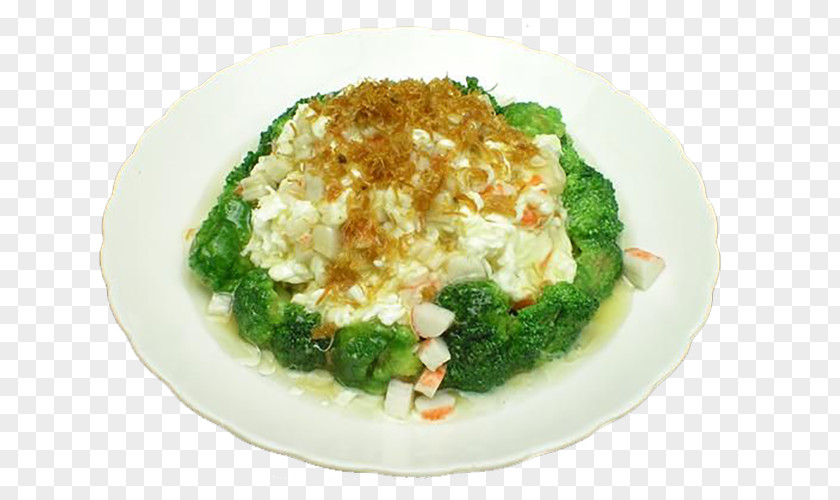 Crab Broccoli Conpoy Cantonese Cuisine Vegetarian Asian Caesar Salad PNG