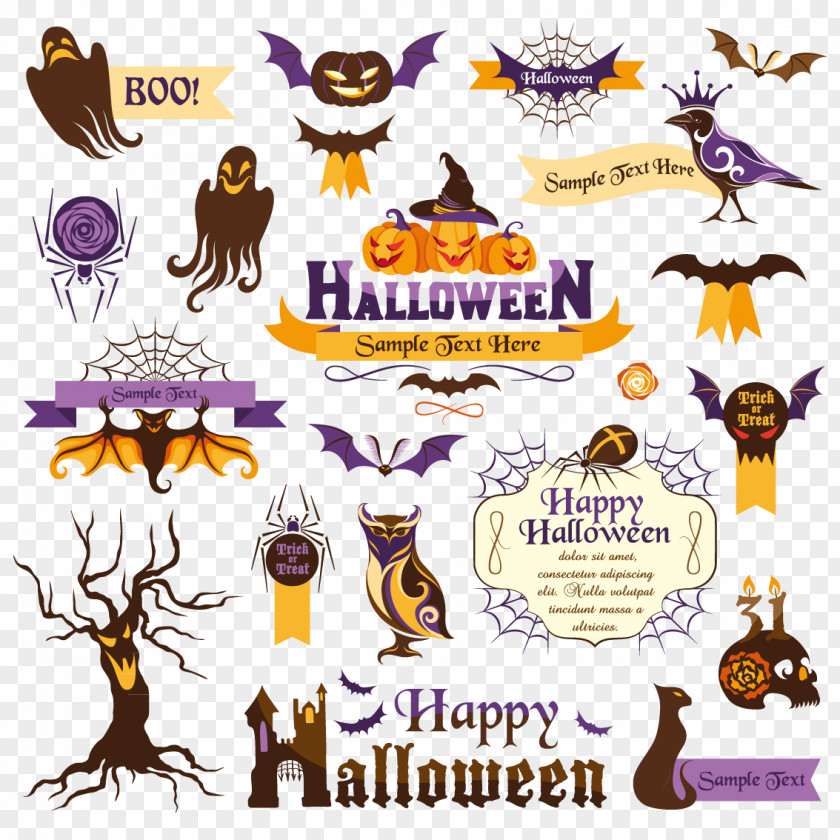 Creative Halloween Jack-o'-lantern Illustration PNG