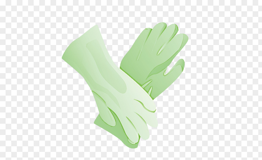 Safety Glove Hand Model Green PNG
