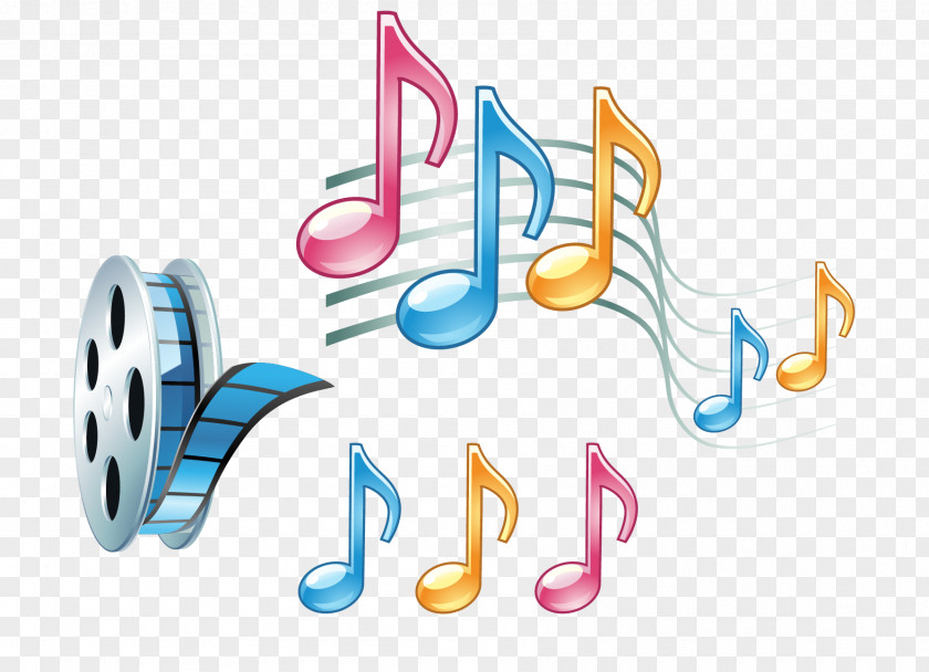 Vector Videotape Notes Material Musical Note Staff Icon PNG