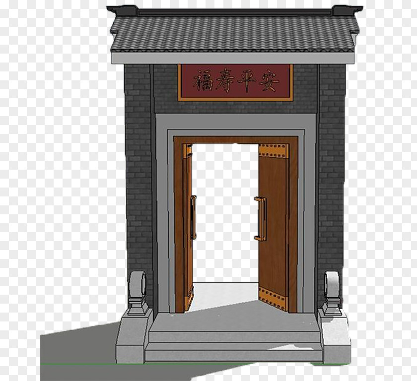 Chinese Gates Paifang Gate Architecture House PNG