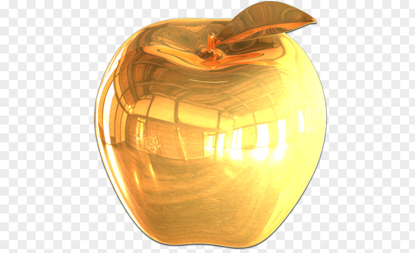 Golden Minecraft Apple PNG