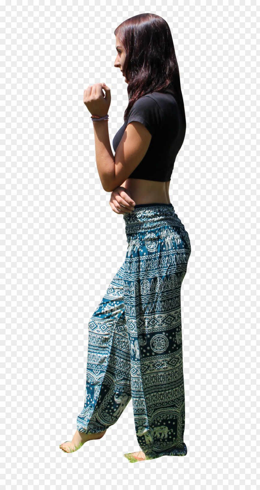 Jeans Waist Denim Harem Pants PNG