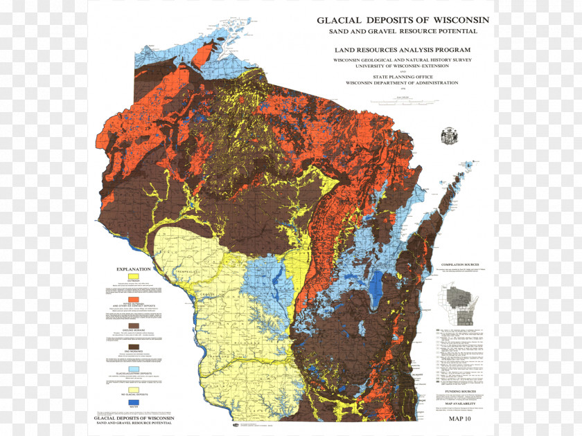 Map Driftless Area Ice Age National Scenic Trail Glacier Geology PNG