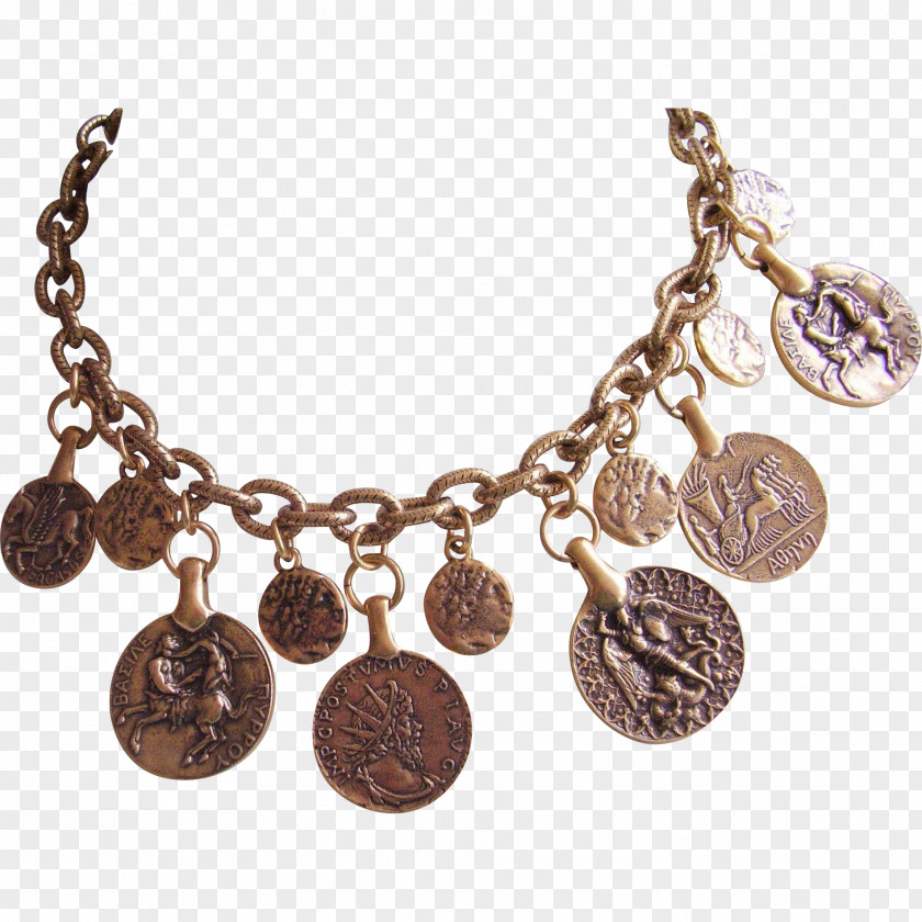 Gold Chain Jewellery Necklace Silver Coin Roman Currency PNG