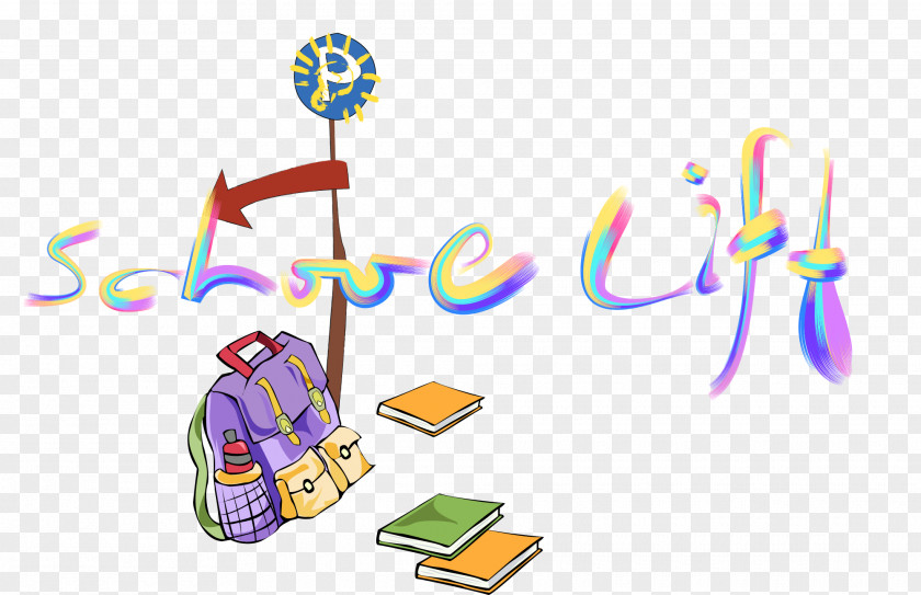 Back To School Cartoon Hand-painted Decorative Patterns Drawing Clip Art PNG