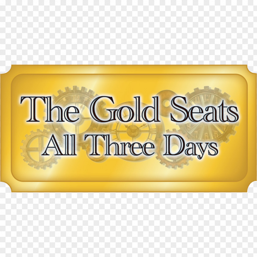 Gold Ticket Brand Rectangle Font PNG