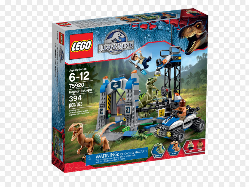 Jurassic World Lego LEGO 75920 Raptor Escape Velociraptor Minifigure PNG