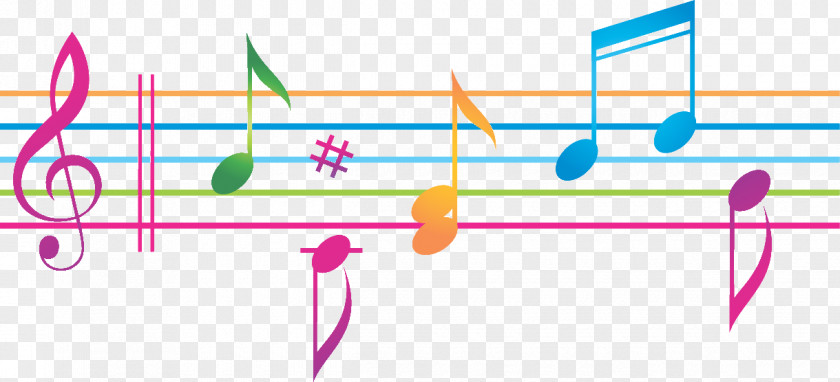 Musical Notes Colorful Vector Graphics Note Sheet Music Illustration PNG