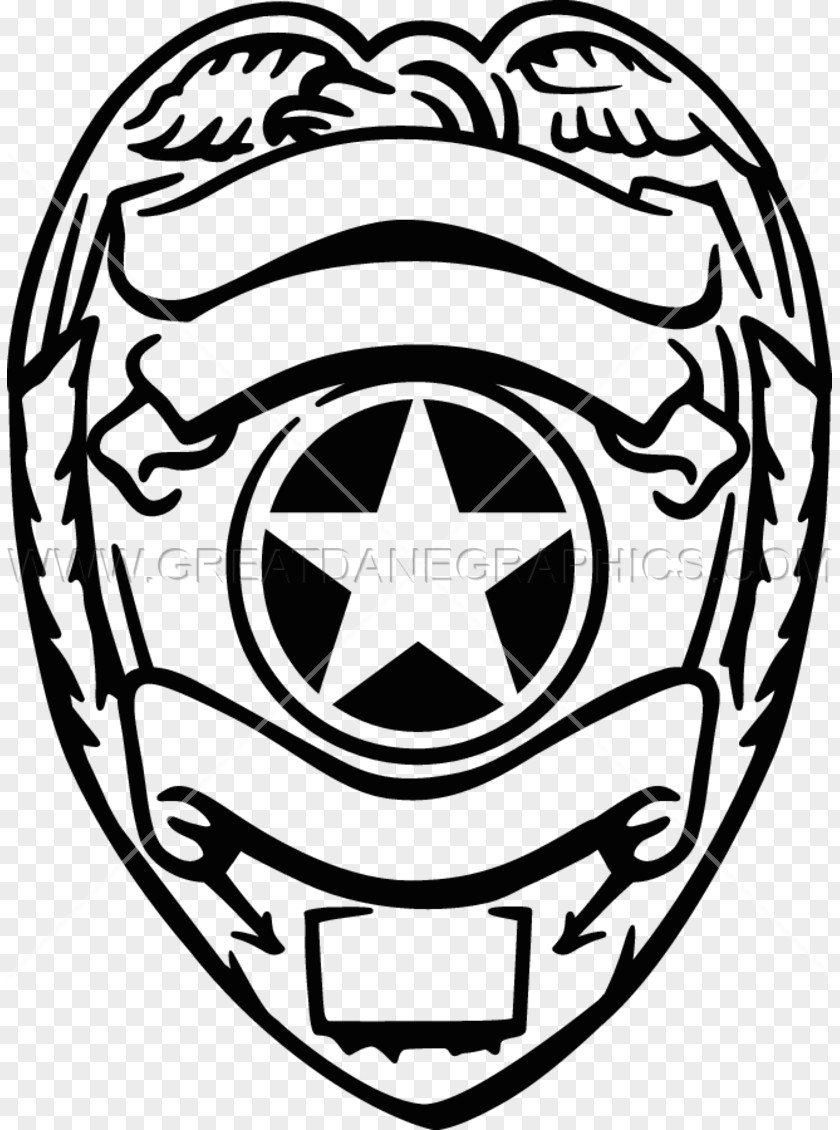 Picture Of Police Officer Badge Coloring Book Law Enforcement PNG