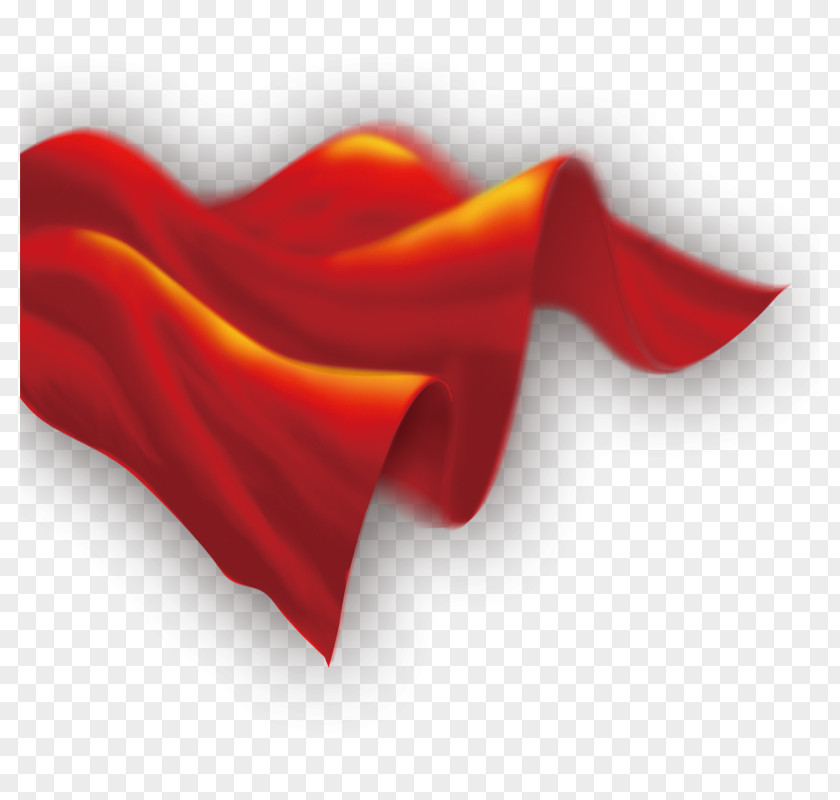 Red Floating Flag PNG