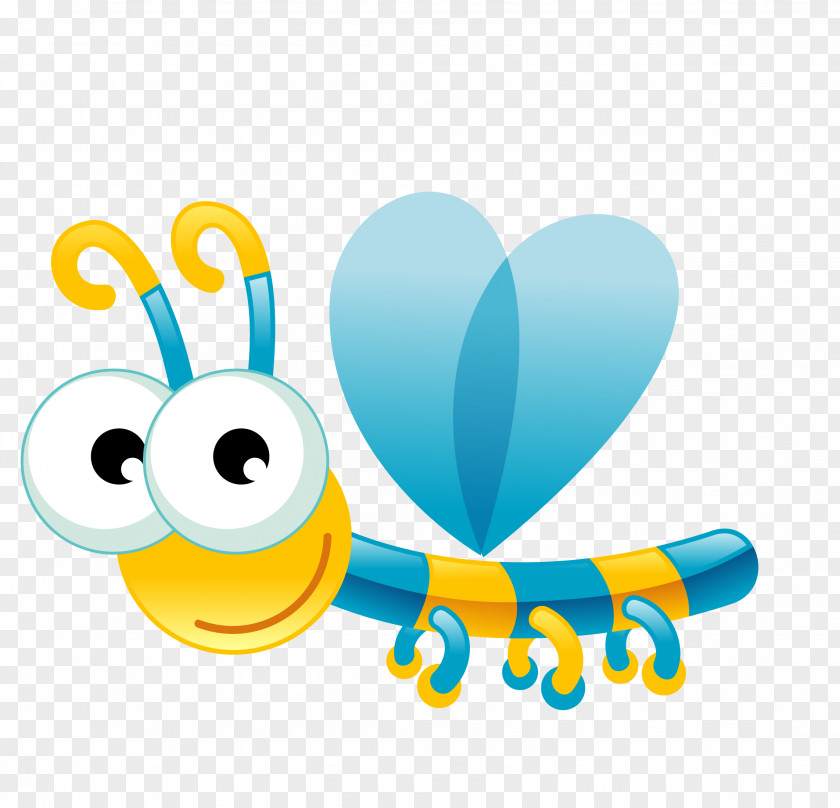 Vector Cute Cartoon Dragonfly Insect Euclidean PNG