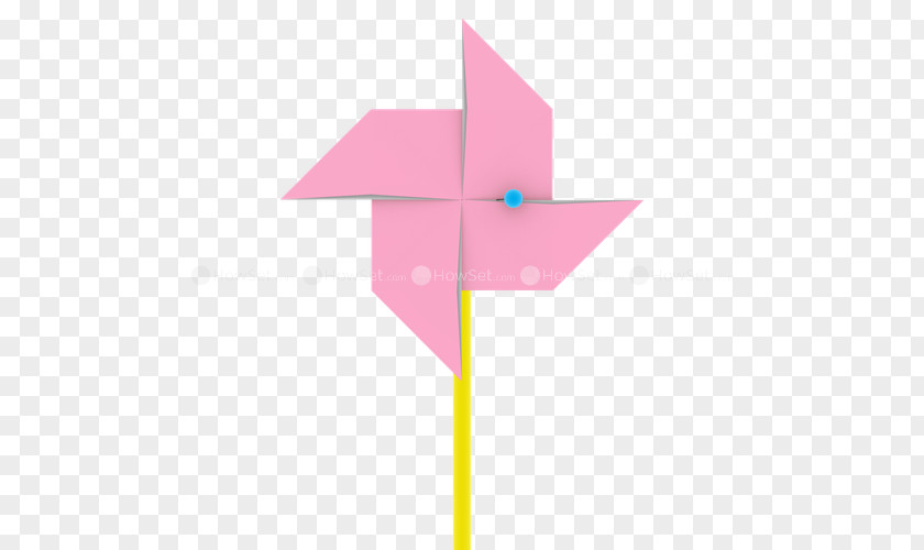 Paper Origami Windmill PNG
