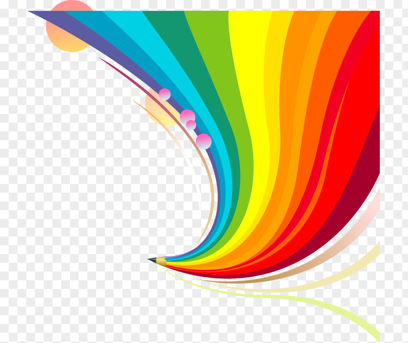 Colorful Cartoon Beautiful Rainbow Euclidean Vector PNG