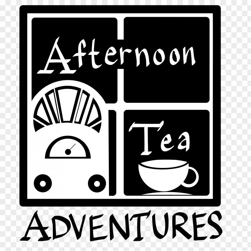 Enjoy The Afternoon Tea Logo Brand Line Recreation Font PNG