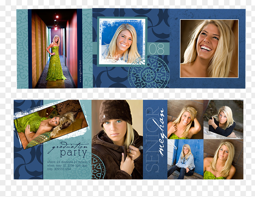 Graduation Card Photo Albums Collage Video Advertising PNG